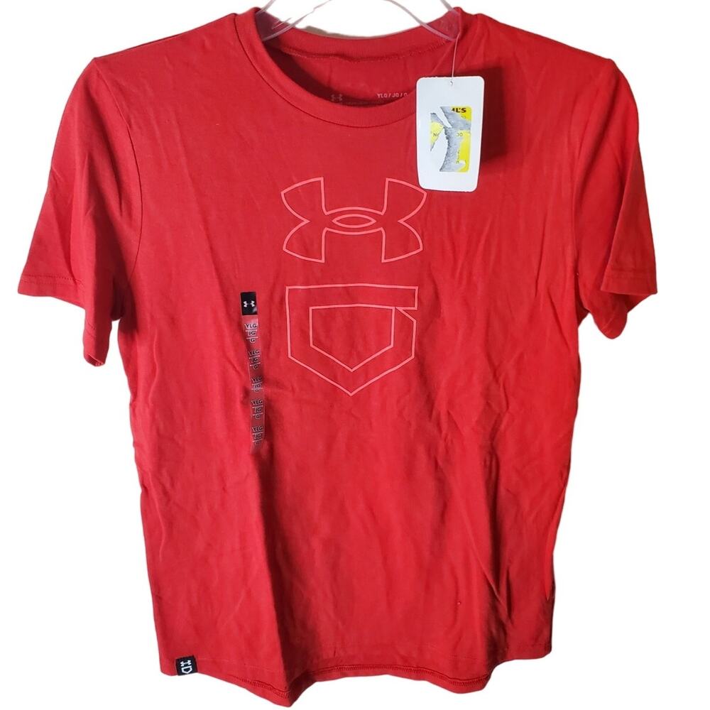Under Armour Red Logo T-Shirts, NWT, Youth Large
